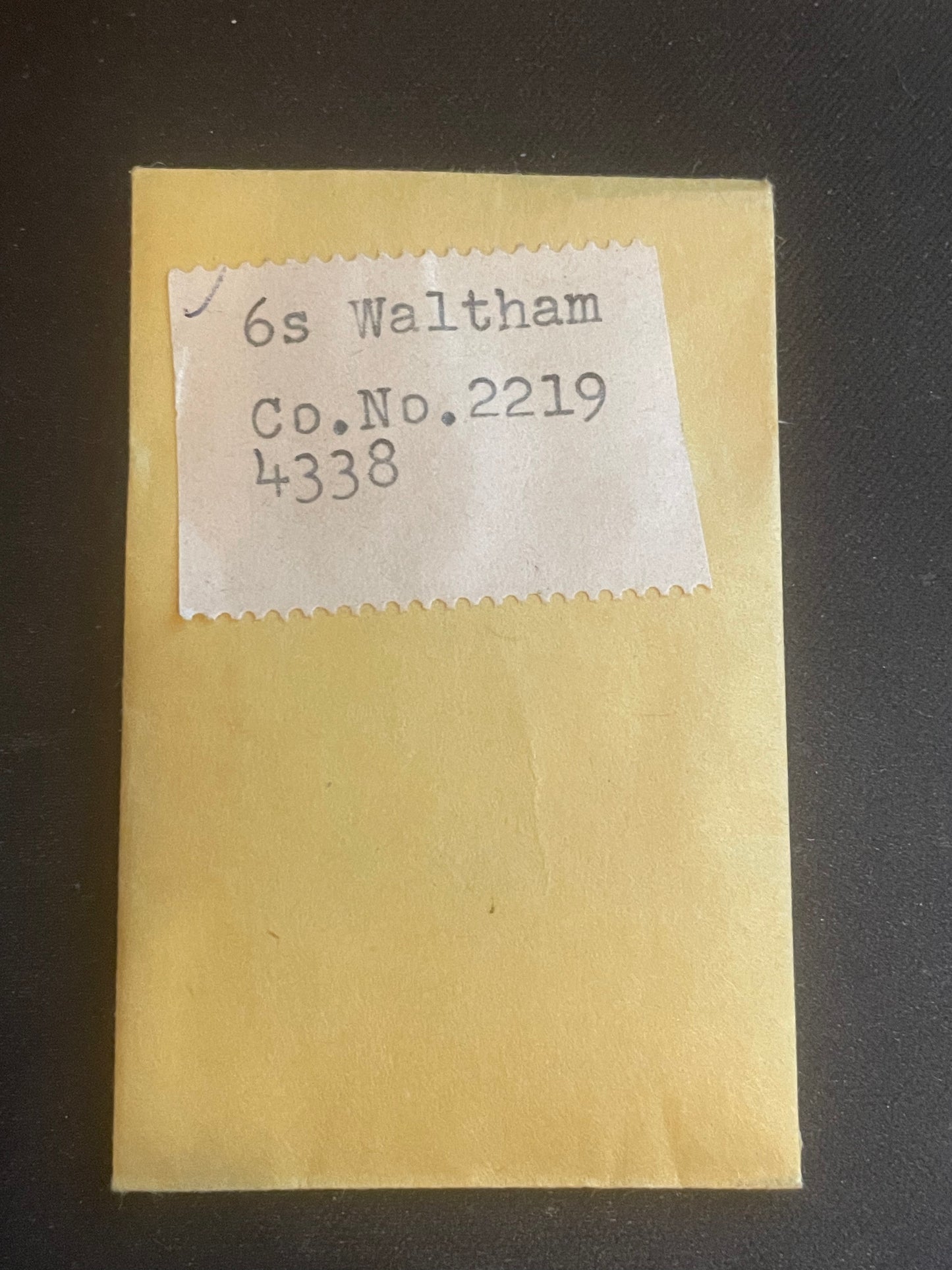 Swartchild Black Shield Mainspring for Waltham 6s Factory No. 2219 - Steel