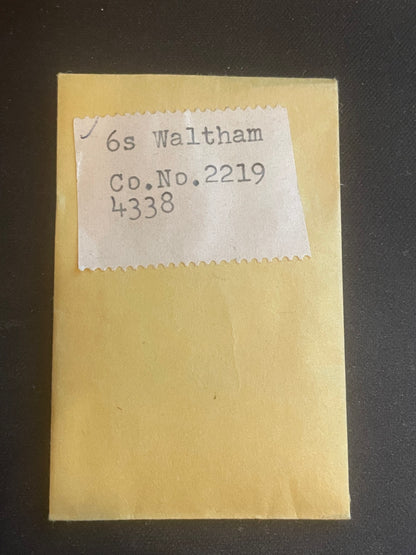 Swartchild Black Shield Mainspring for Waltham 6s Factory No. 2219 - Steel