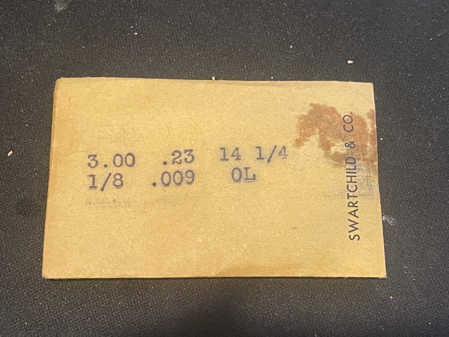 Swartchild Black Shield Clock Mainspring 3.00 x .23 mm x 14¼" Junghans 79