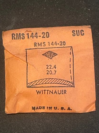 SUC Rocket Crystal RMS 144-20  for WITTNAUER 22.4 x 20.7mm - New