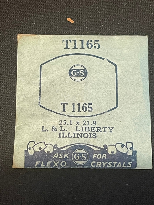 GS Flexo Flat Crystal T1165 for ILLINOIS & LIBERTY - 25.1 x 21.9 mm - New