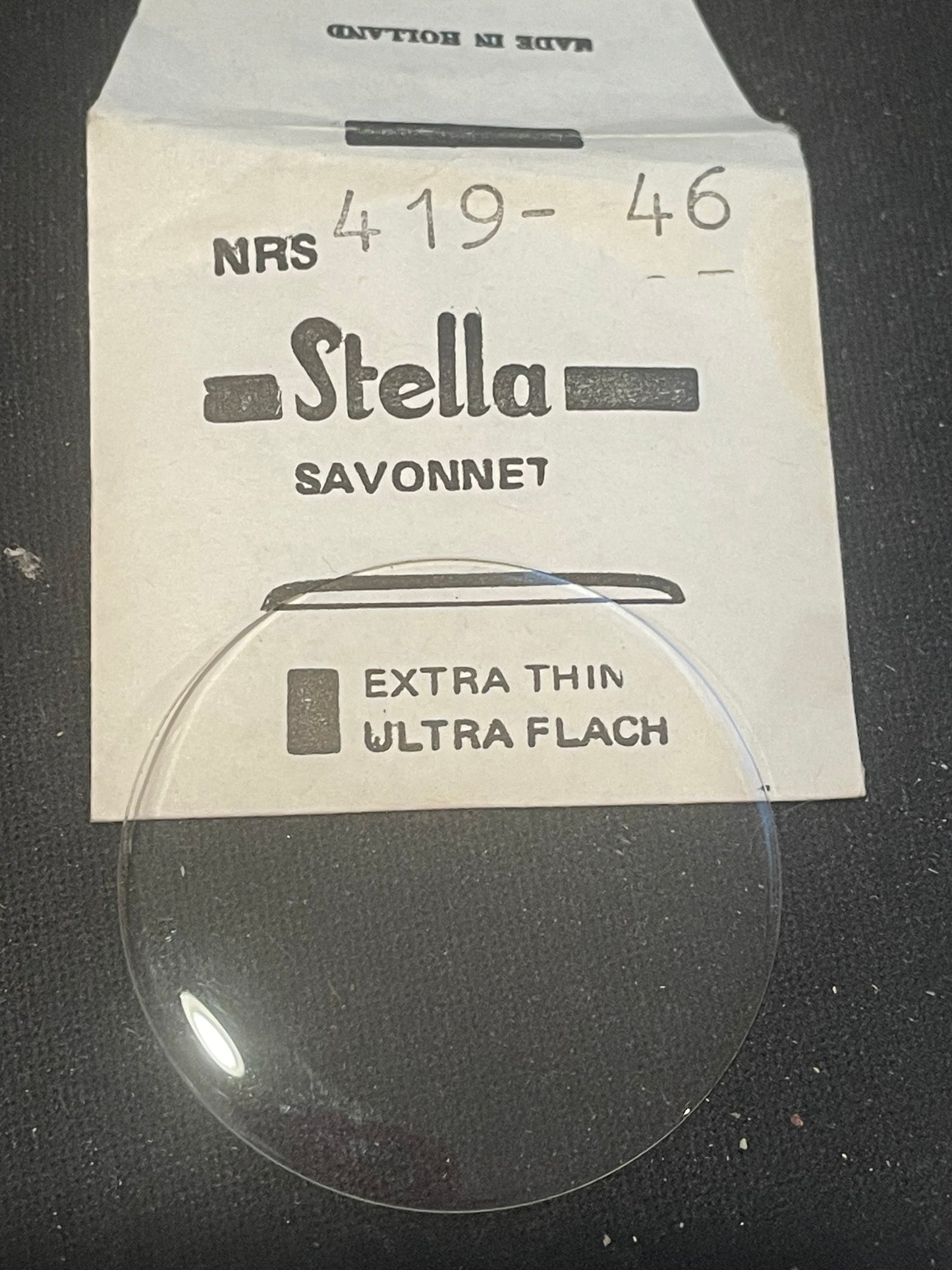 Stella NRS419 46 Savonnette 41.9mm Acrylic Hunting Case Pocket Watch Crystal - New