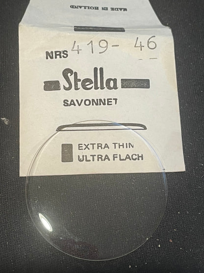 Stella NRS419 46 Savonnette 41.9mm Acrylic Hunting Case Pocket Watch Crystal - New