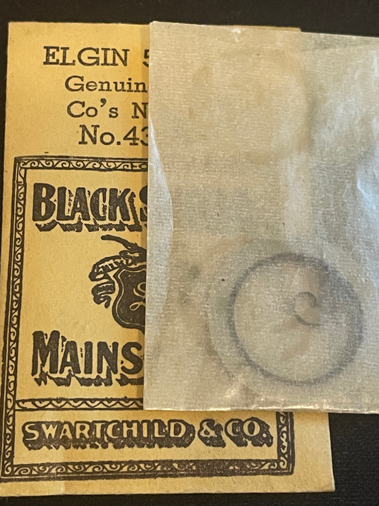 Swartchild Black Shield Mainspring #4368A for Elgin 5/0s No. 2705 - Steel