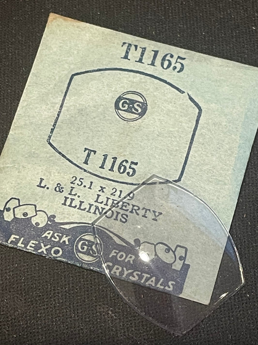 GS Flexo Flat Crystal T1165 for ILLINOIS & LIBERTY - 25.1 x 21.9 mm - New