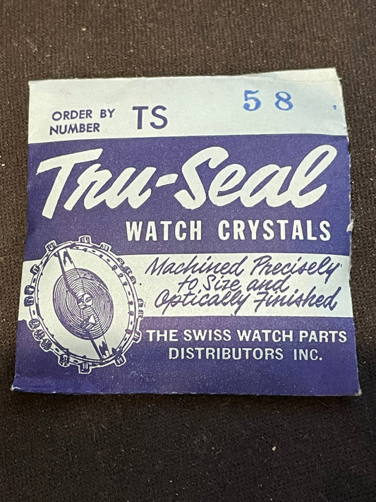 Tru-Seal TS 58 Round Pocket Watch Crystal 49.5mm - New