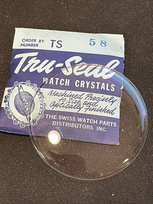 Tru-Seal TS 58 Round Pocket Watch Crystal 49.5mm - New