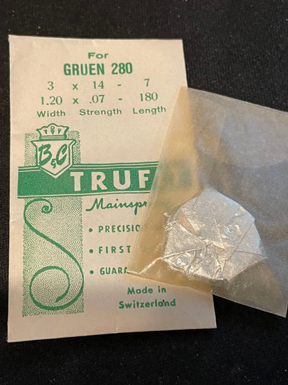 TRUFIT Mainspring for Gruen caliber 280 - Steel