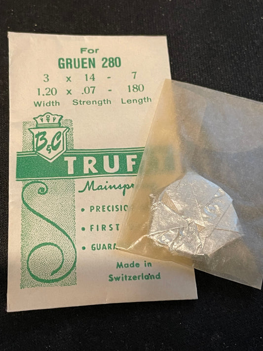 TRUFIT Mainspring for Gruen caliber 280 - Steel
