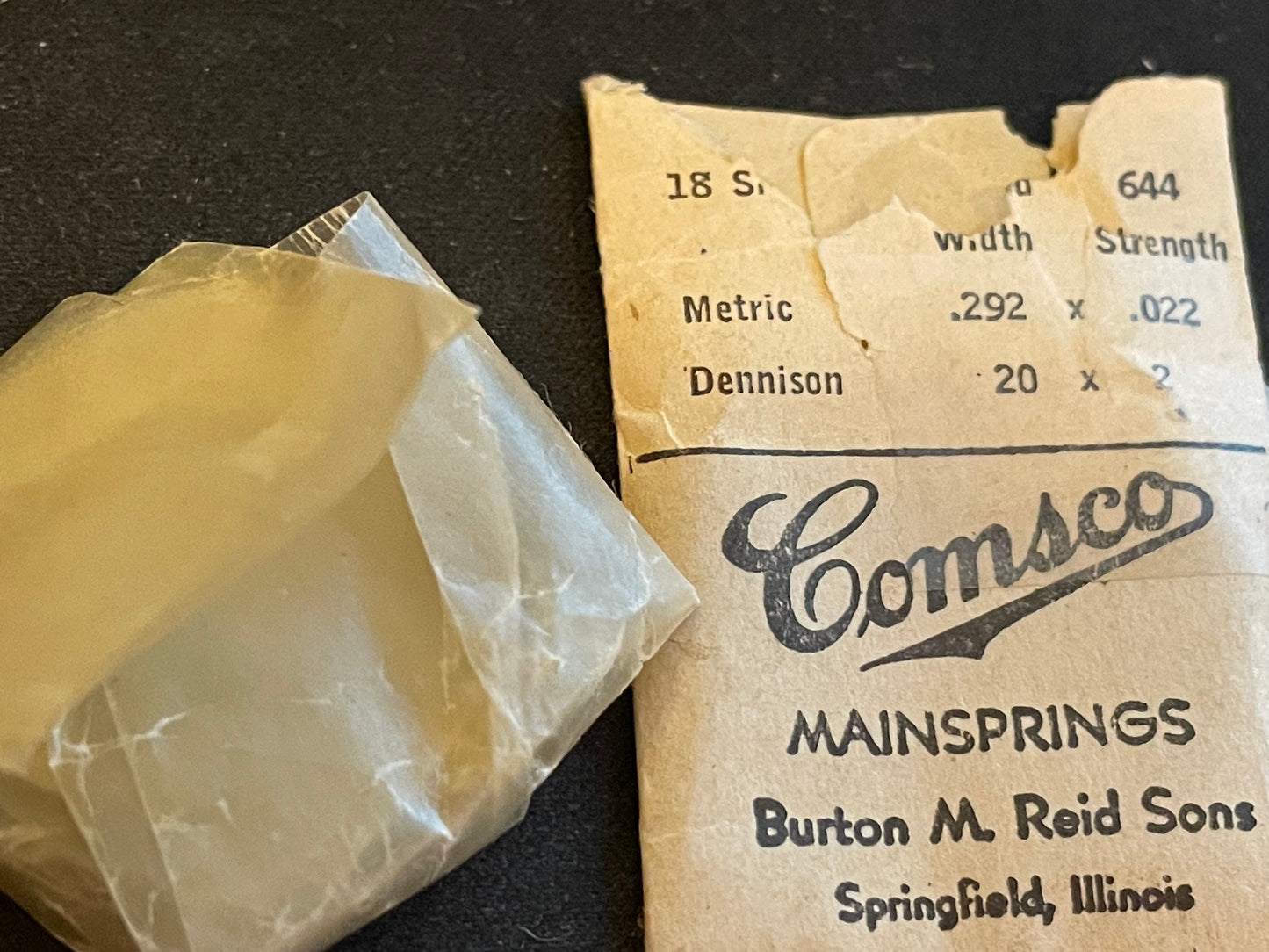 Comsco Mainspring #1235 for Rockford 18s Factory No. 644 - Steel