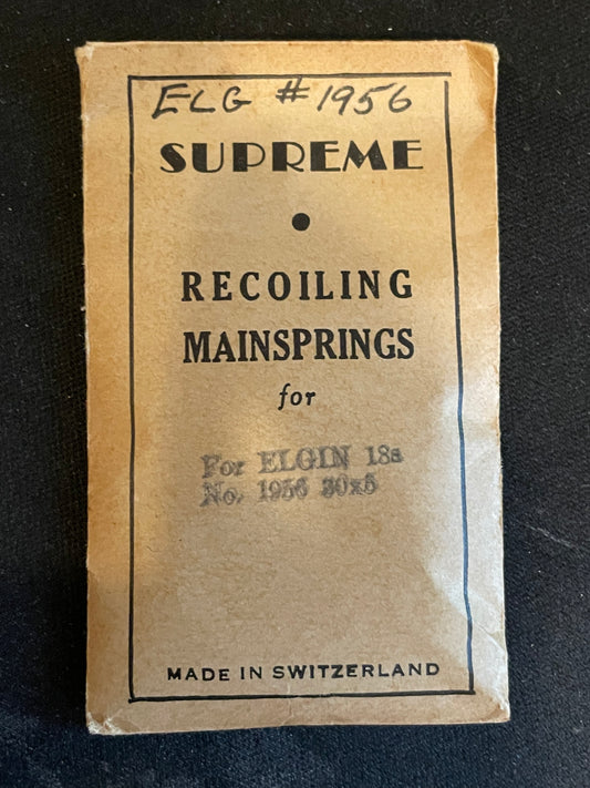 SUPREME Mainspring For Elgin 18s Factory No. 1956 - Steel
