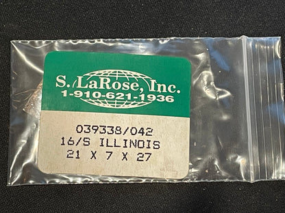 Illinois 16s Mainspring No. 47309 for 60hr from S. LaRose - Alloy