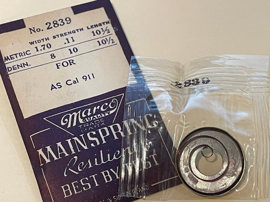 Marco Mainspring #2839 for AS 911 - Steel