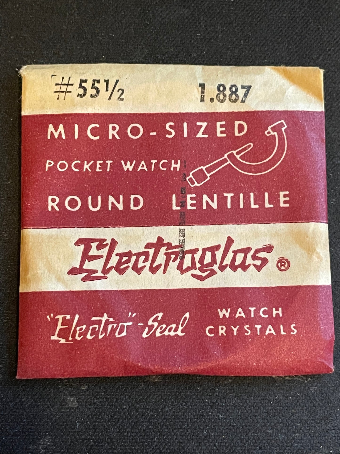 Electro-Seal ES-55½ Pocket Watch Crystal 47.9mm (1.887“) - New