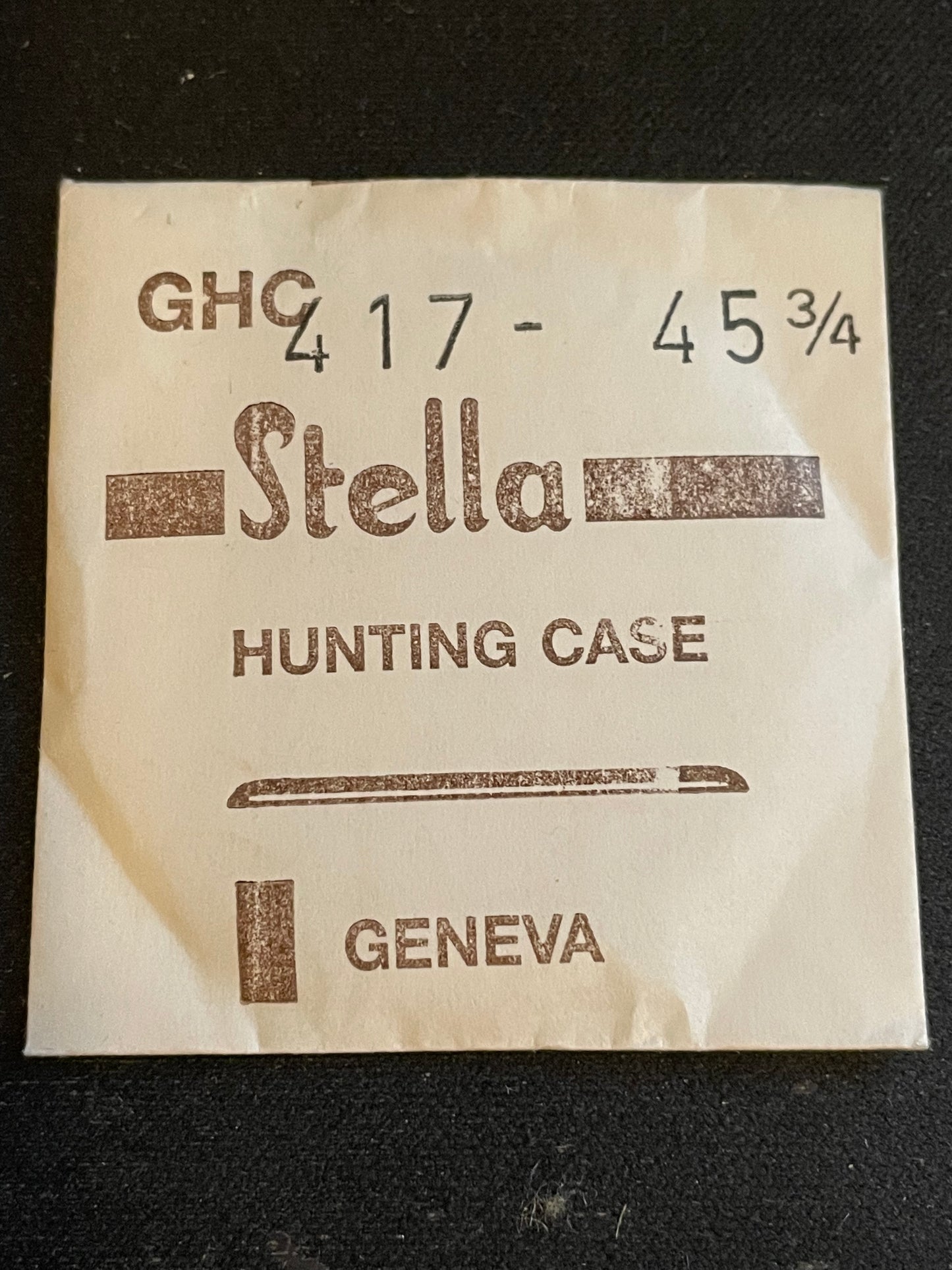 Stella GHC Hunting Case Crystal 41.7mm (size 45¾) - New