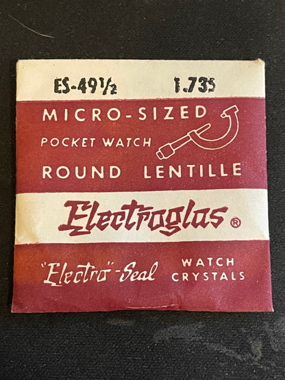 Electro-Seal ES-49½ Pocket Watch Crystal 44.0mm (1.735“) - New