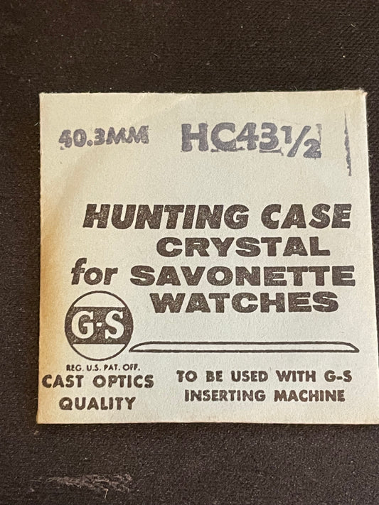 GS HC 43½ Hunting Case Pocket Watch Crystal 40.36mm - New