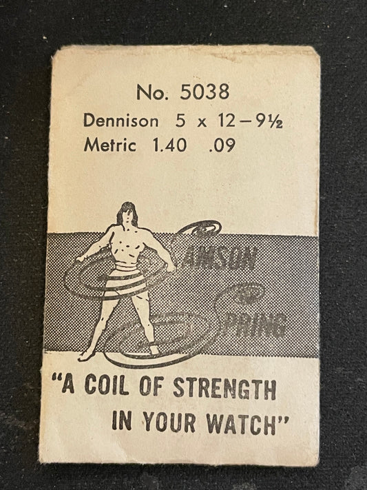 Samson Mainspring No. 5038 for Rolex 1301, 1410, 1411, 1413, Tissot 17.5, Gruen 460 - Steel