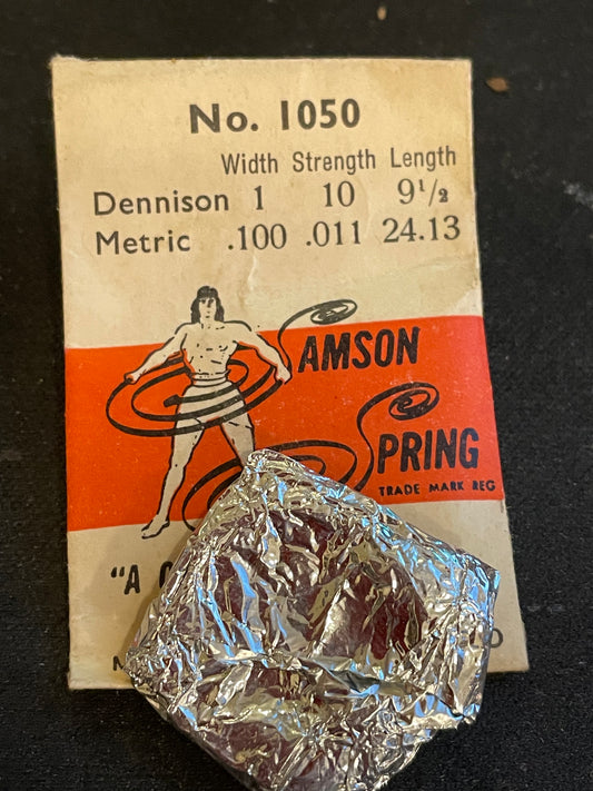 Samson Mainspring No. 1050 for AS 501, 543, 628, 673, 678, 722, Helbros 15 - Steel