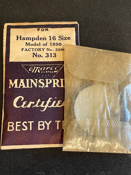 Marco Mainspring #313 for 16s Hampden Factory No. 2696 - Steel