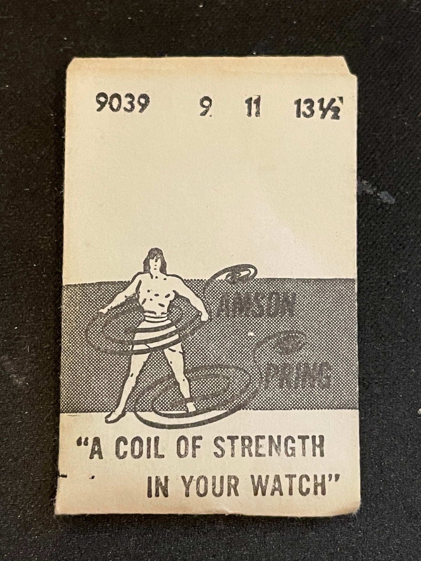 Samson Mainspring No. 9039 for Helbros 82, Election 645, Lavina 10, Marvin 565 - Steel