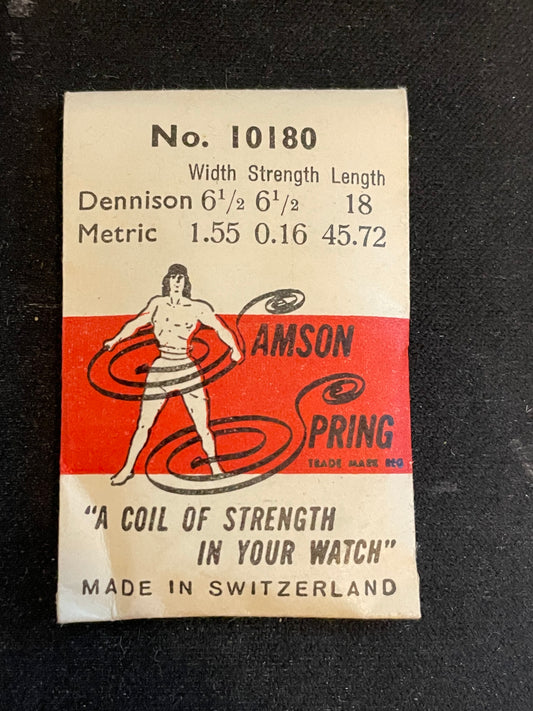 Samson Mainspring No. 10180D for Omega caliber 35.5 - steel