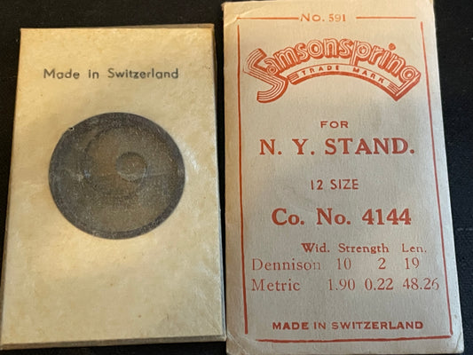 Samsonspring Mainspring No. 591 for N. Y. Standard 12s No. 4144 - Steel