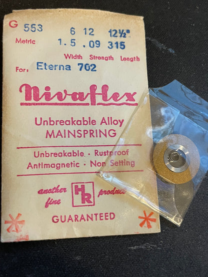 HR Nivaflex Mainspring G553 for Eterna caliber 702 - Alloy