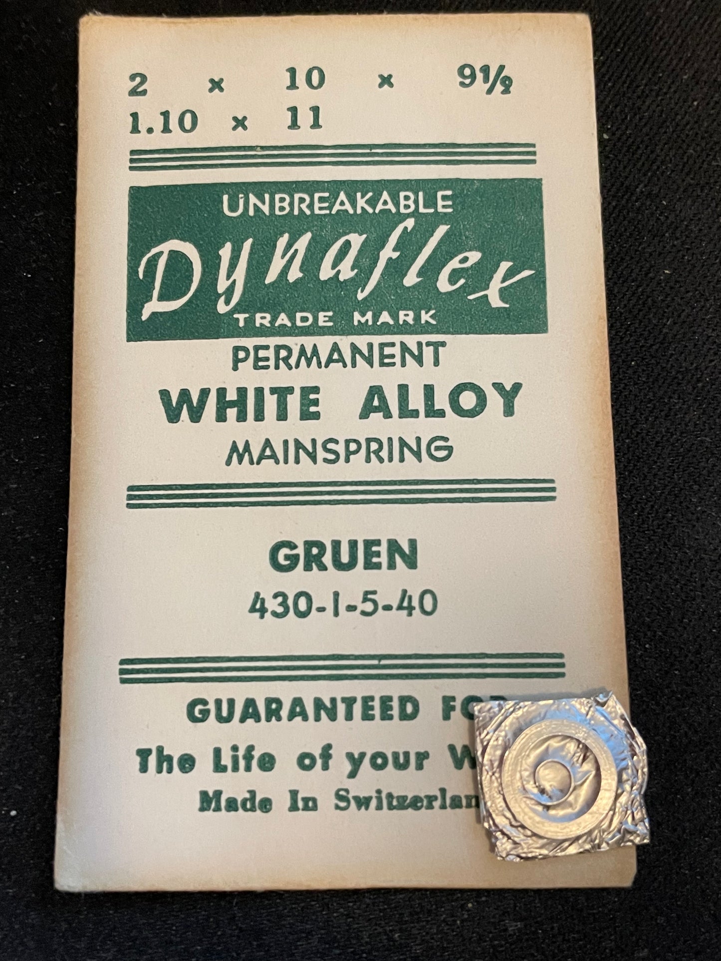 Dynaflex Unbreakable Mainspring for Gruen 430, 431, 435, 440 - Alloy