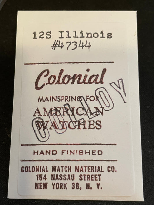 Colonial COLLOY Mainspring for Illinois 12s 47344 - Alloy