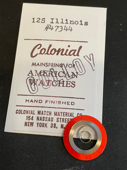 Colonial COLLOY Mainspring for Illinois 12s 47344 - Alloy