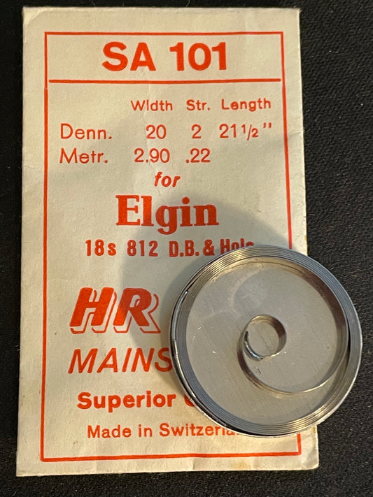 HR Mainspring SA101 for 18s Elgin No. 812 - Alloy