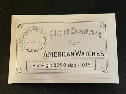 Progress Mainspring for 0s Elgin Factory No. 825 - Steel