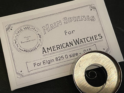 Progress Mainspring for 0s Elgin Factory No. 825 - Steel
