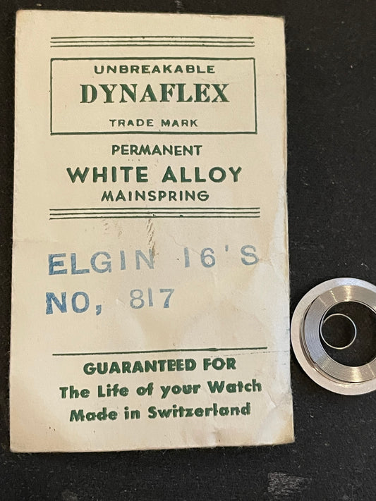 Dynaflex Mainspring for Elgin 16s Factory No. 817 - Alloy