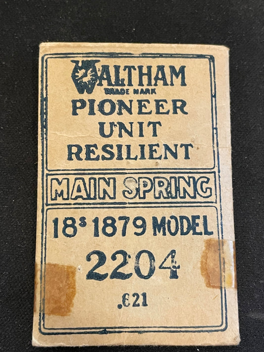 Waltham Factory Mainspring for 18s Model 1879 No. 2204 - Steel