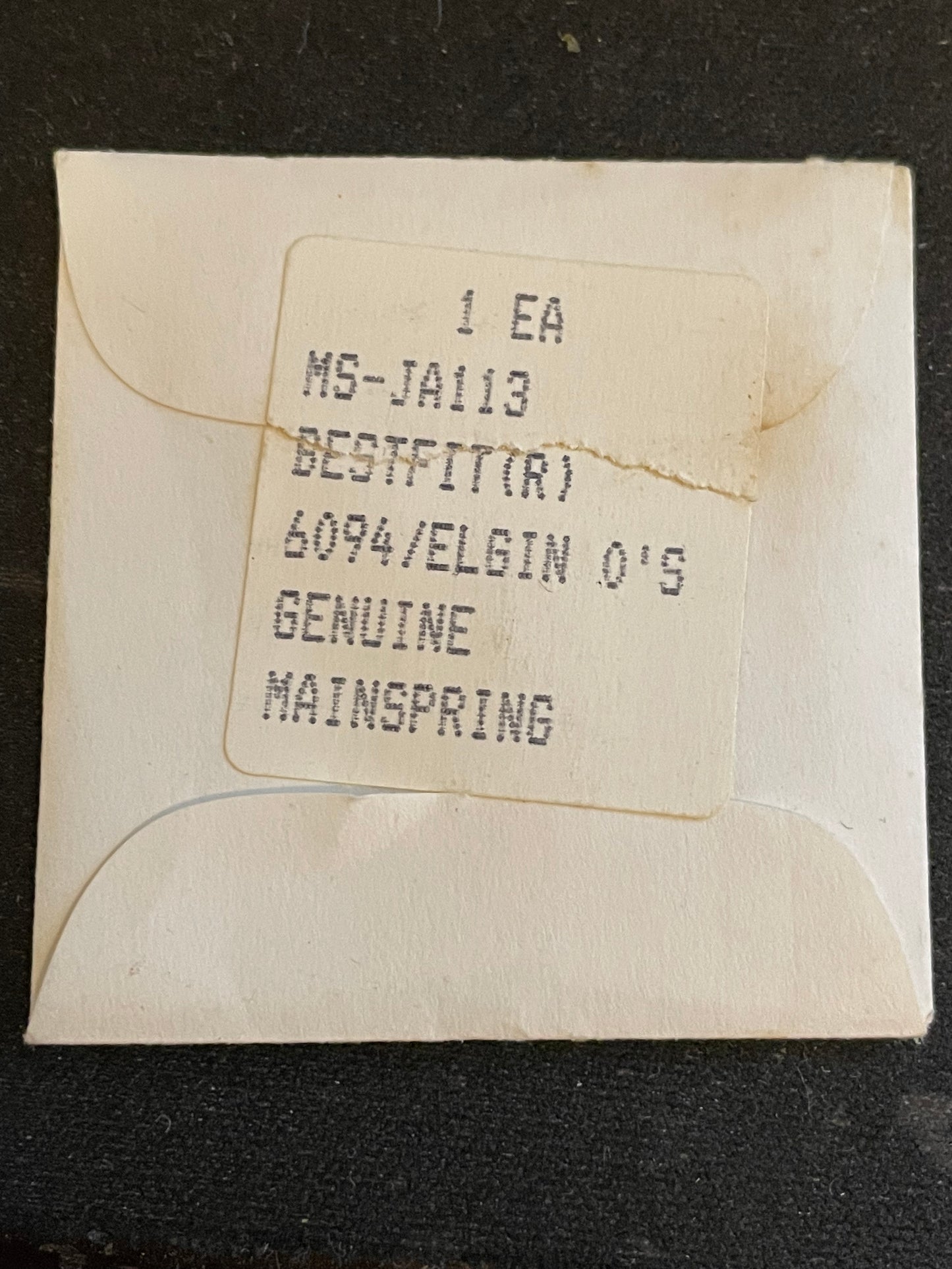 BESTFIT Mainspring JA113 for 0s & 3/0s Elgin Factory No. 6094 - Alloy