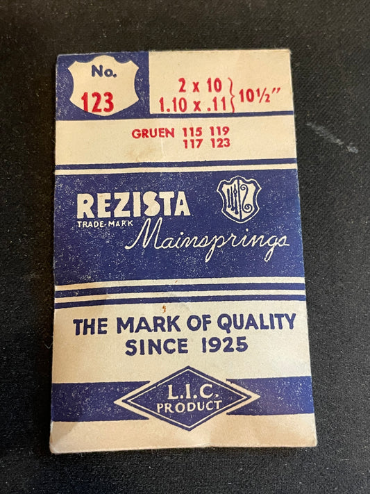 Rezista Mainspring No. 123 for Gruen caliber 115, 117, 119, 123 - Steel