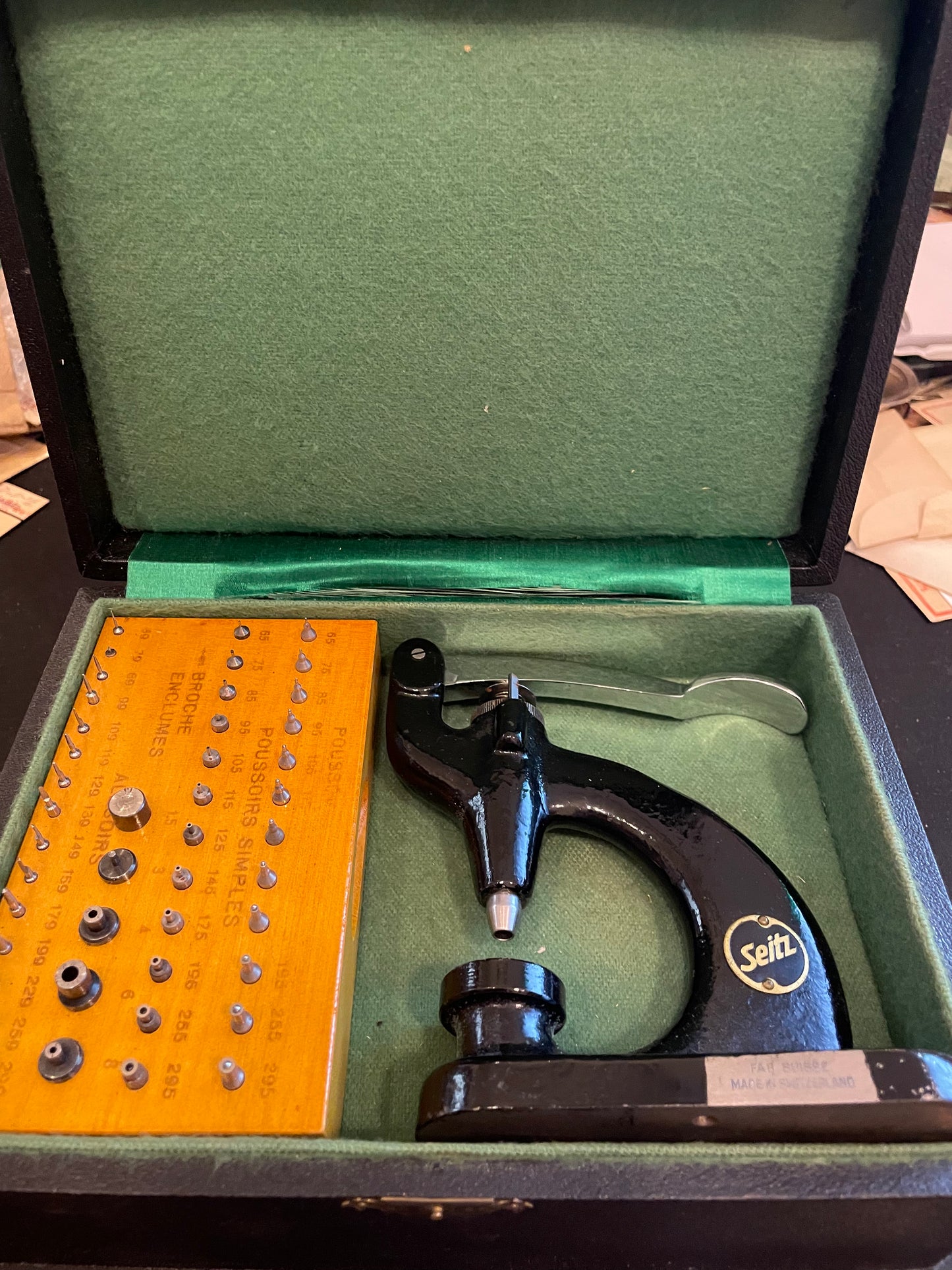 Watchmakers Seitz Jeweling tool set - in box