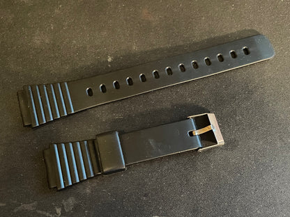 19mm Black Divers / Sports Wrist Watch Strap