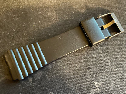 19mm Black Divers / Sports Wrist Watch Strap