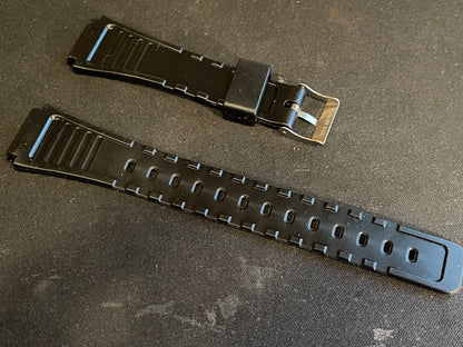 19mm Black Divers / Sports Wrist Watch Strap