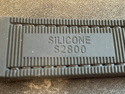 Alpine 20mm Black Textured Silicone Rubber Sport Watch Band