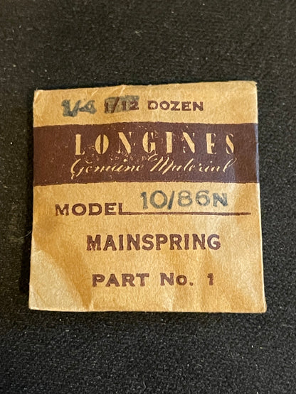 Longines Factory Mainspring for caliber 10/86N - Steel