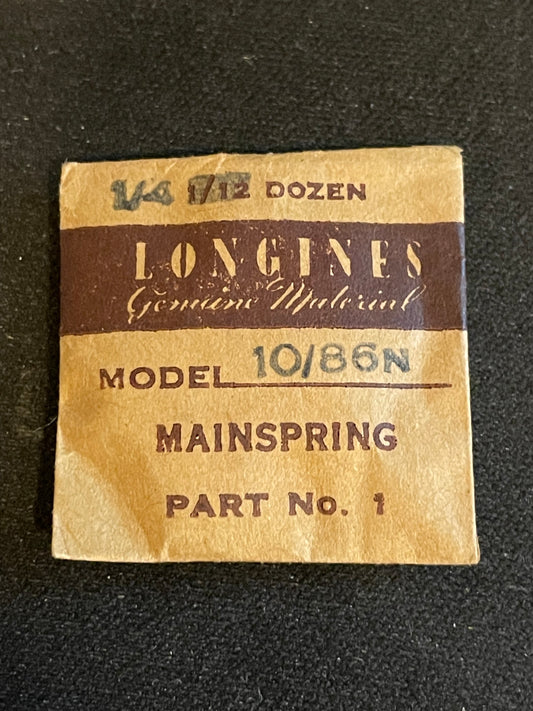 Longines Factory Mainspring for caliber 10/86N - Steel