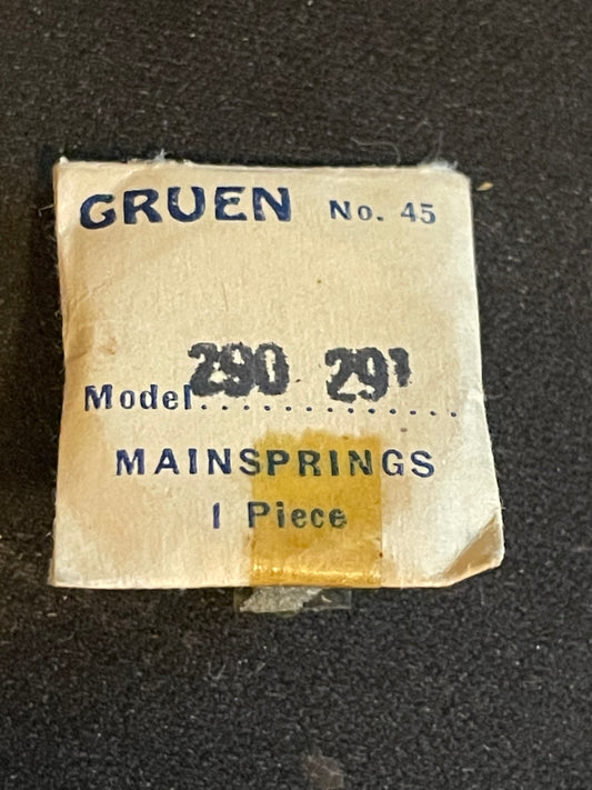 Gruen Factory Mainspring for caliber 290, 291 - Steel