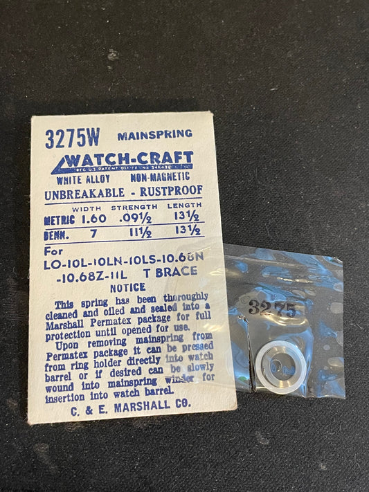 Watch-Craft Mainspring 3275W for Longines Caliber 10.68Z (10L) & 11.68Z (11L) - Alloy