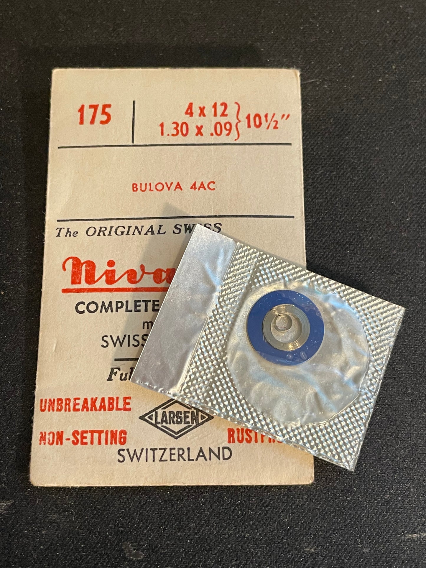 Nivaflex Unbreakable Mainspring #175 for Bulova 4AC - Alloy