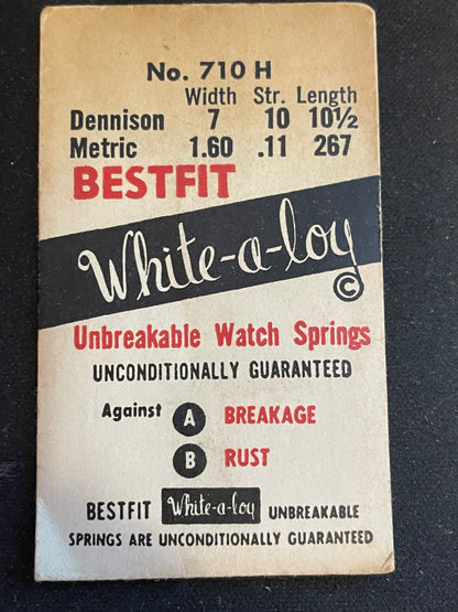 BESTFIT Mainspring 710H for Peseux 40, Westfield 10AZ, 10WZ, 10ZC - Alloy