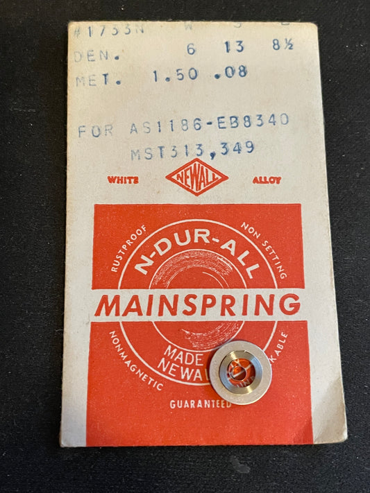 NEWALL Mainspring #1733N for AS 1186, EB 8340, MST 313, 349 - Alloy